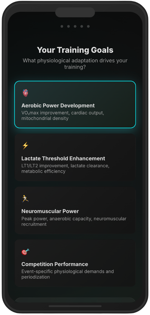 Live Lactate Zones App Screen